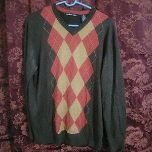 Men's Northern Isle Argyle Sweater Medium